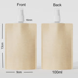 Custom Printed Service: Eco-friendly Kraft Paper Spray Bottle Pouch Portable Cosmetic Containers 30ml&50ml&100ml