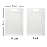 Durable Clear/Frosted Plastic Landscape/Vertical Version Stand Up Pouch w/Handle