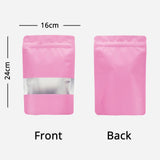 Matte Foil Stand Up Pouch with Frosted Rectangle Window